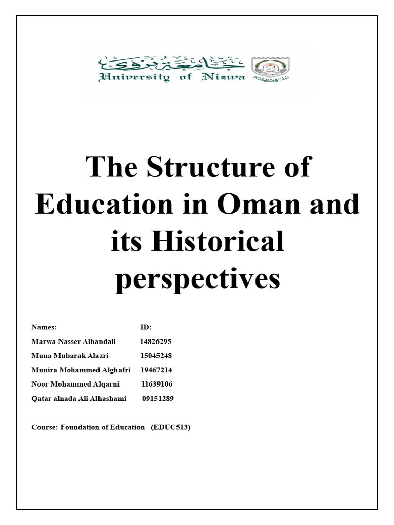 The Structure of Education in Oman and Its Historical Perspectives