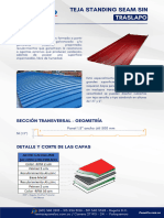 Ficha Tecnica Panelco Teja Standing Seam (Sin Traslapo)