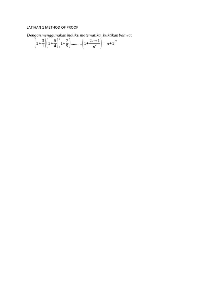 Latihan 1 Method of Proof | PDF
