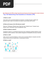 Networking Oral Questions and Answers