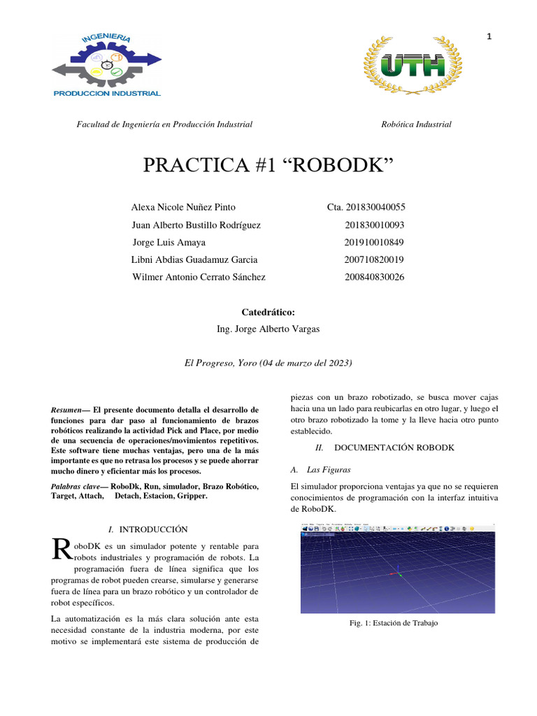 Simulación de Pick and Place en RoboDK | PDF | Robot | Robótica