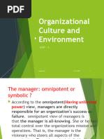  Organizational Culture and Environment in Management