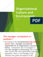  Organizational Culture and Environment in Management