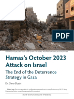 Hamas's October 2023 Attack On Israel - The End of The Deterrence Strategy in Gaza