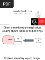 OOP - Topic 07 - Lecture - Introduction To C++