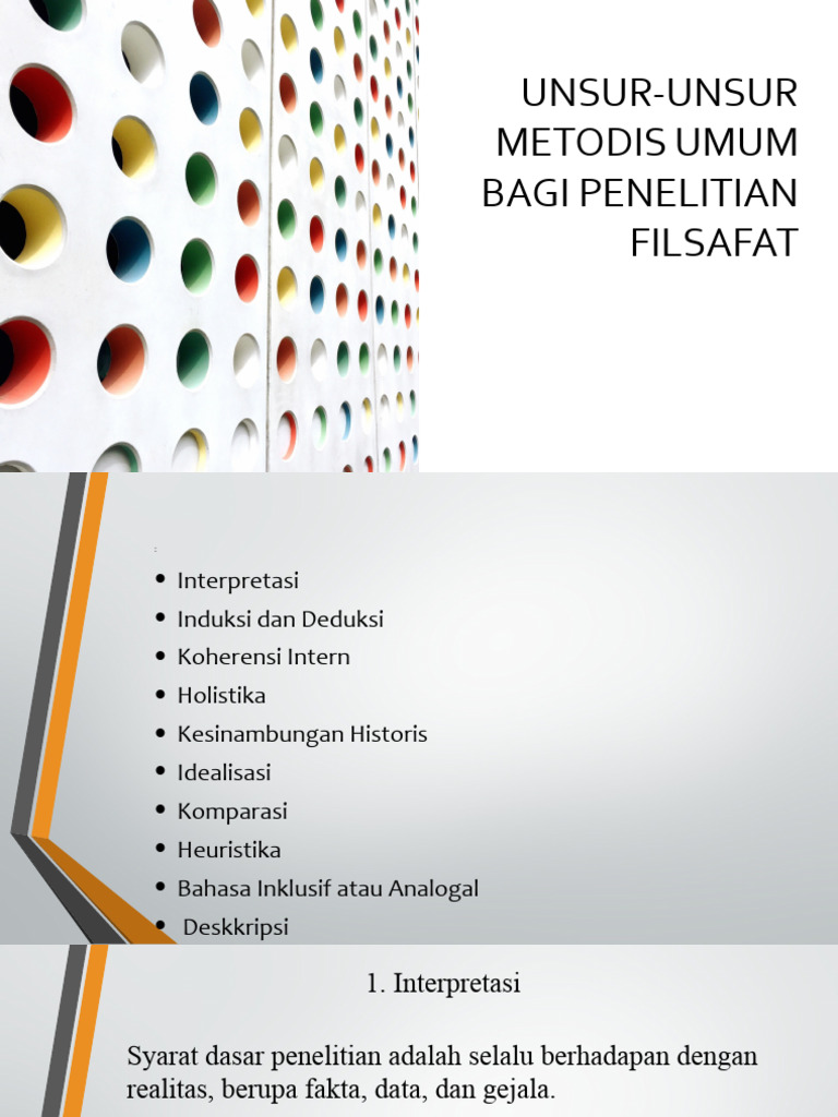 Unsur-Unsur Metodis Umum Bagi Penelitian Filsafat | PDF
