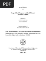 Design of Dual Frequency Dual Polarized Microstrip Antenna (MSA)