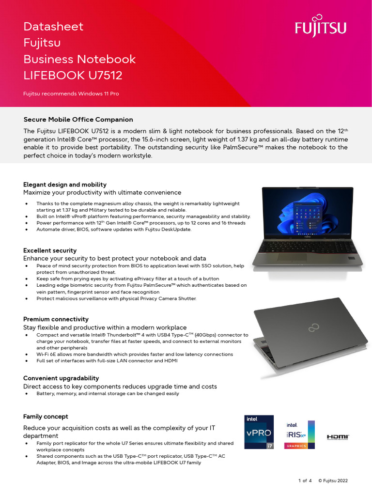 Ds Lifebook U7512Apac PDF Laptop Intel