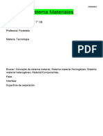 Sistema Materiales: Alumno/a: Enzo Rossi 1° 7° CB