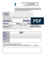 EDEXCEL January 2023 Registration Form and Declaration