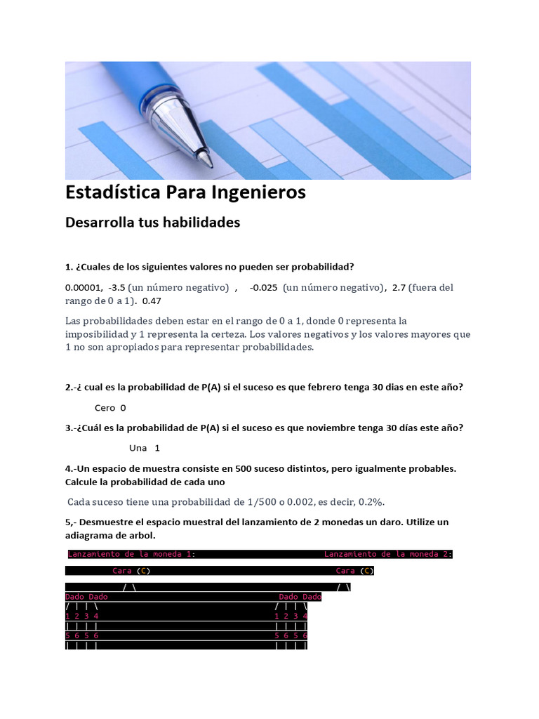 Estadística Para Ingenieros Pdf