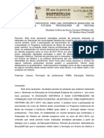 TOMAZINI, Lizabete - CAINELI, Marlene. Aprender A Ser Professor, PIBID Uma Experiência Brasileira Na Formação Dos Futuros Professores de História