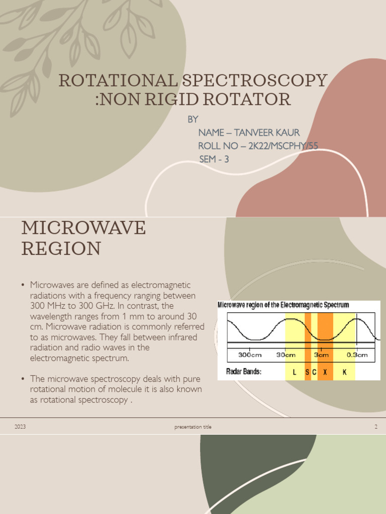 ROTATIONAL SPECTROSCOPY PDF Microwave Spectroscopy