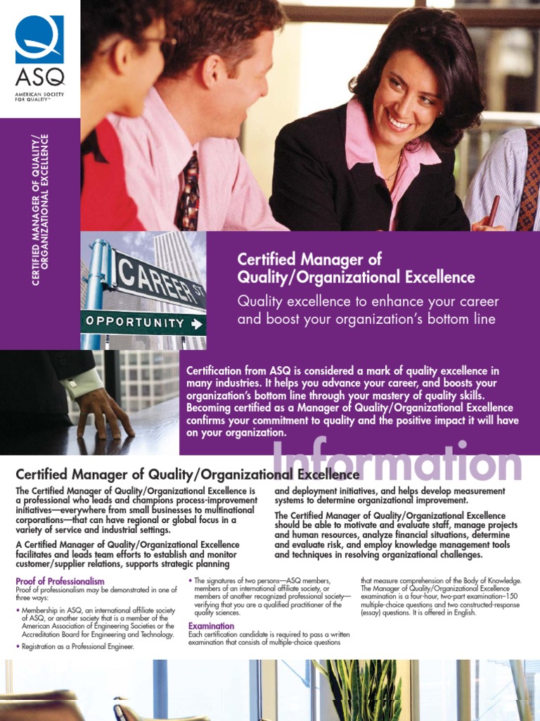 CMQ Certification Overview and Requirements | PDF | Strategic ...