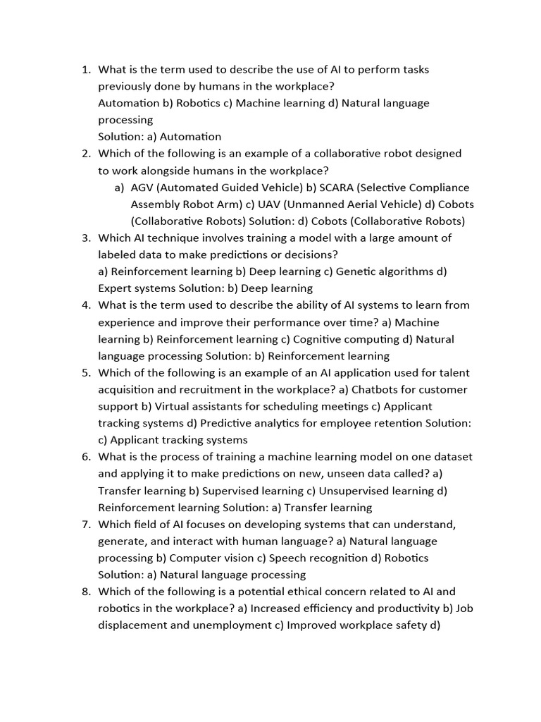 Ai In Workplace Pdf Artificial Intelligence Intelligence Ai