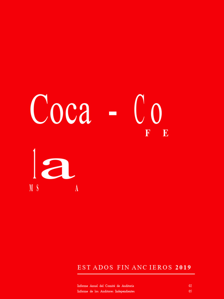 Coca cola femsa estados financieros 2019 pdf auditor a estado