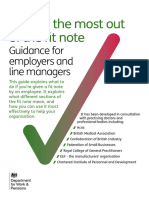 Fit Note Guidance For Employers and Line Managers