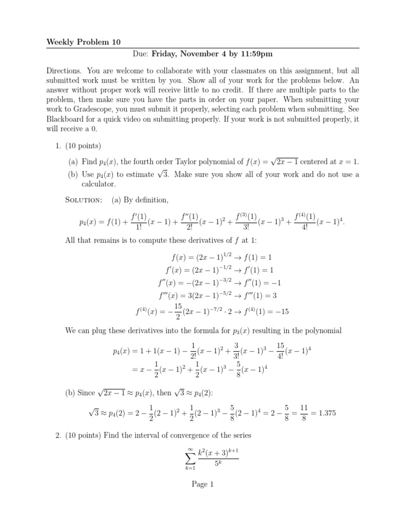 Math 181 Weekly Problem 10 | PDF | Square Root | Algorithms