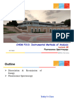 CHEM F313: Instrumental Methods of Analysis: Fluorescence Spectros