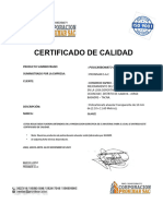 Certificado Calidad Policarbonato Alveolar 10 MM