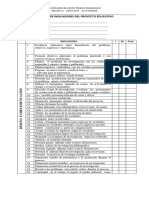 Planilla Indicadores Proyecto 2019