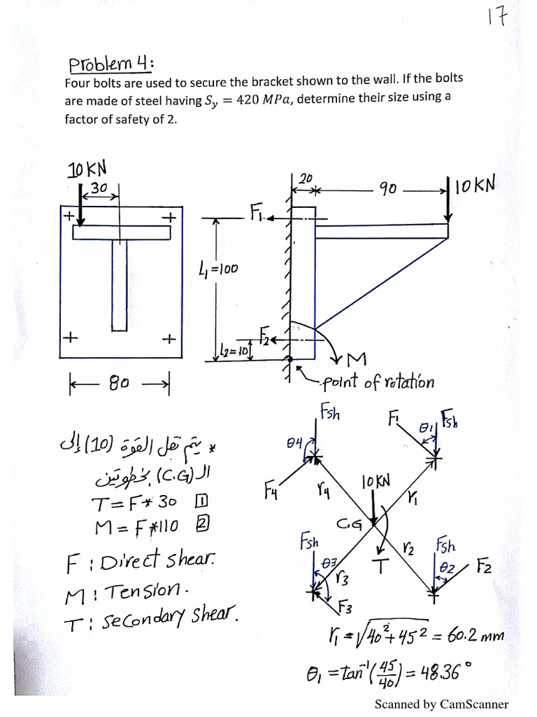 Bolts Bending + Torsion PDF