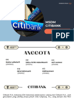 Kelompok 4 - MSDM CITIBANK - Manajemen Perbankan
