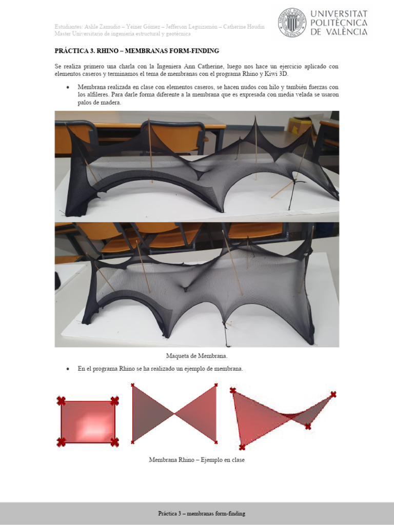 Membranas Form-Finding en Rhino | PDF