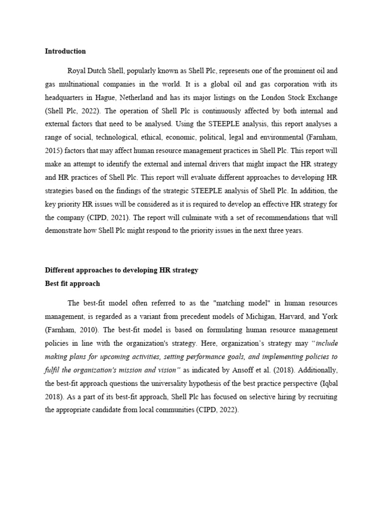 SHELL PDF Recruitment Human Resource Management