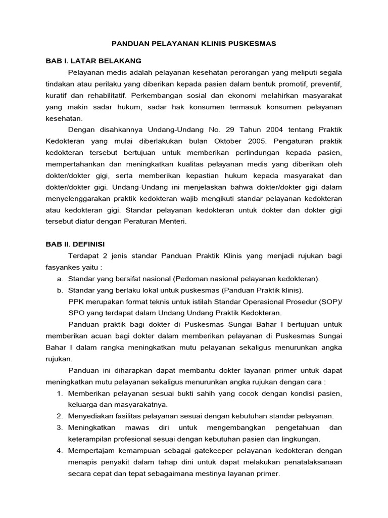 7 6 1 1 pedoman pelayanan klinis puskesmas pdf