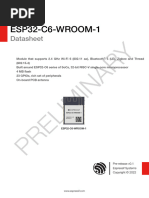 Espressif ESP32 C6 WROOM 1 Datasheet V0 1 PRELIMI-3084675