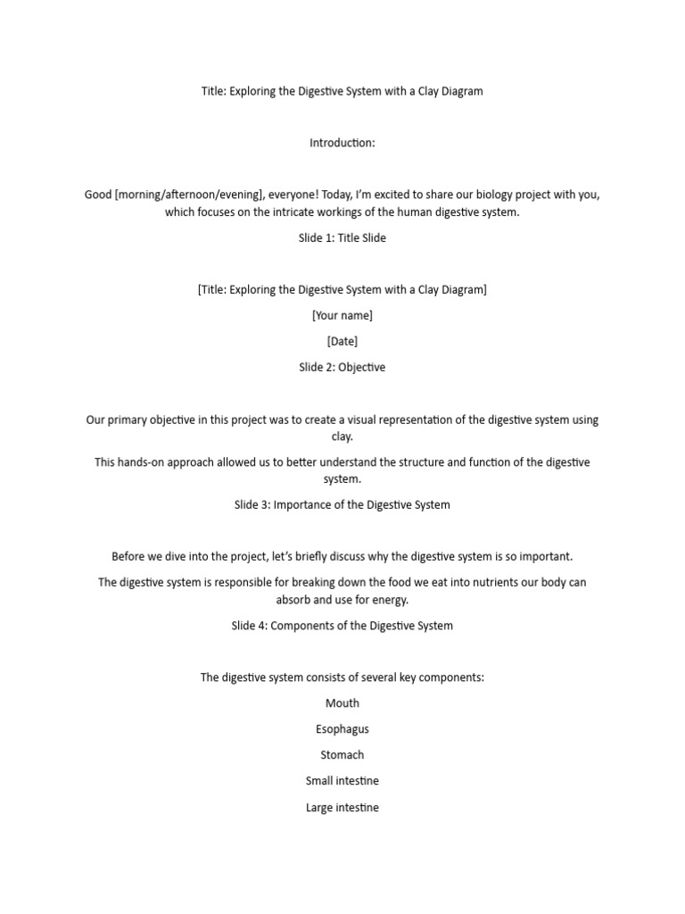 Biology Script 1 PDF Human Digestive System Digestion