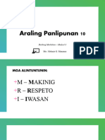 Araling Panlipunan 10: Ikatlong Markahan - Modyul 3