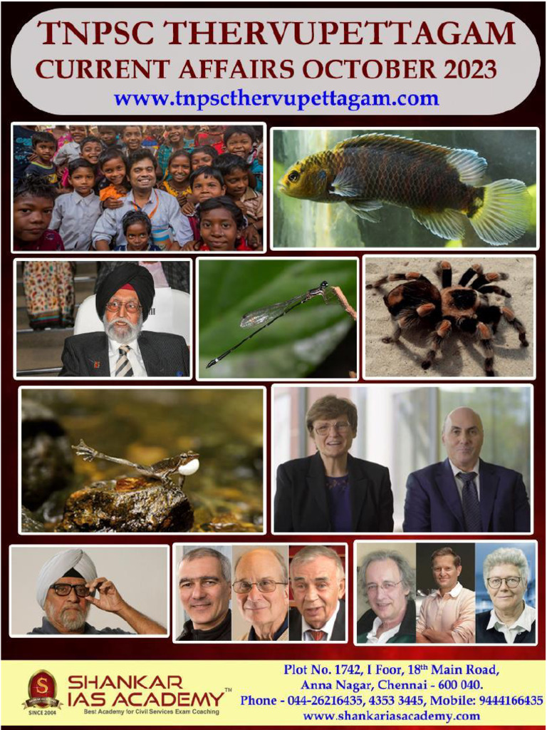 TNPSC Current Affairs Overview 2023 | PDF | Tamil Nadu | Nobel Prize