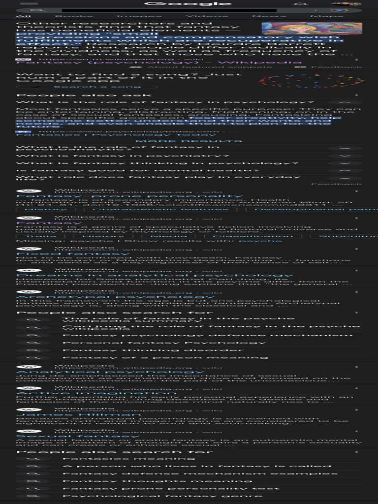 The role of fantasy in the psyche wikipedia google search pdf