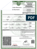 Estados Unidos Mexicanos Acta de Nacimiento: Identificador Electrónico