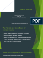 1-The Nature and Importance of Entrepreneurship