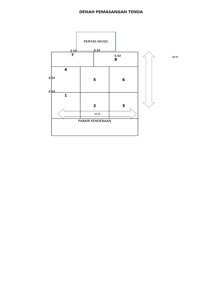 Denah Pemasangan Tenda | PDF