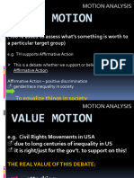 Motion Analysis Value Motion