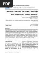 Review (2) - Machine Learning For SPAM Detection 2023