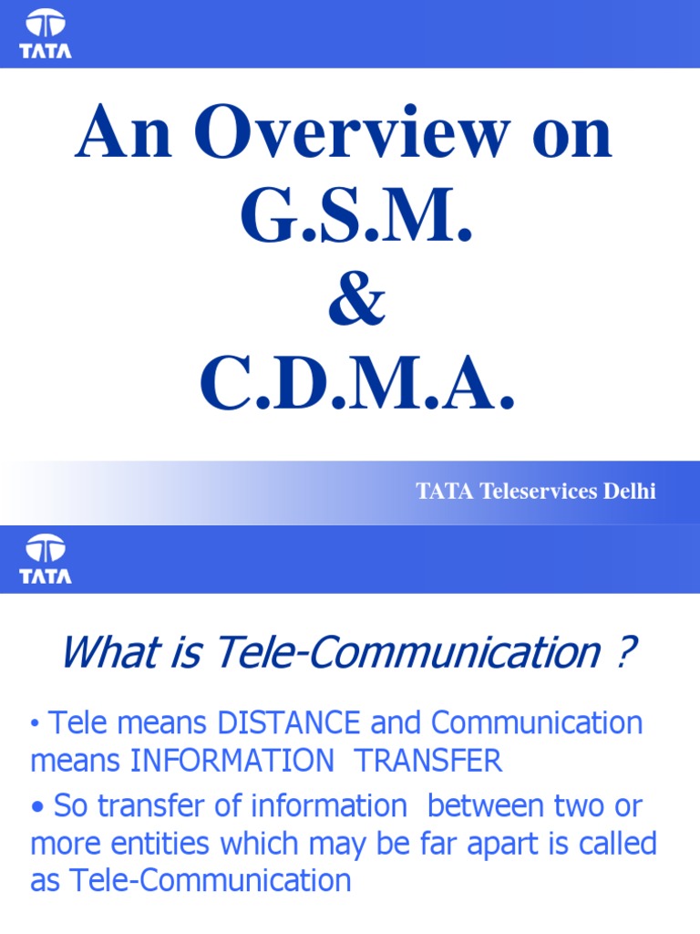 CDMA Technology in Tata Phones | PDF | Code Division Multiple Access ...