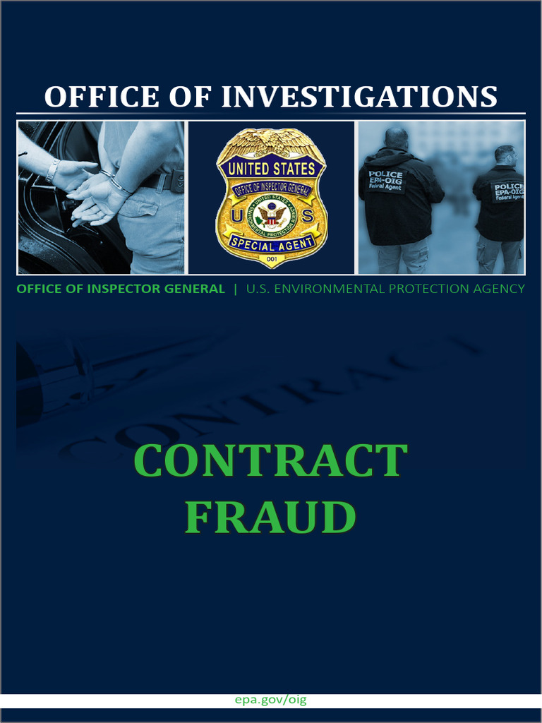 Oig Contract Fraud Brochure 2022211 PDF Fraud United States