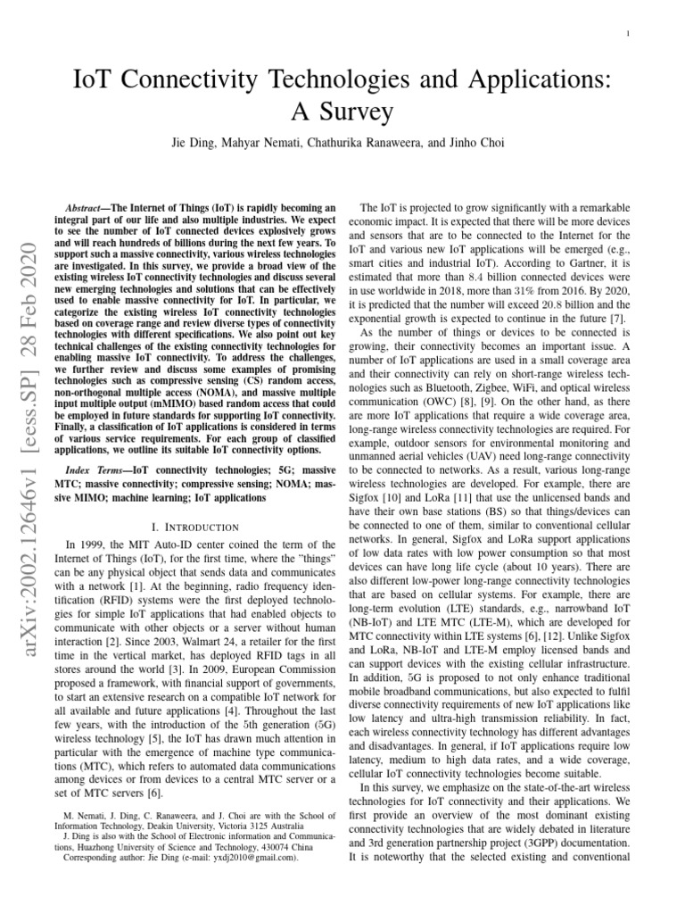 Iot connectivities survey pdf ieee 802 11 internet of things