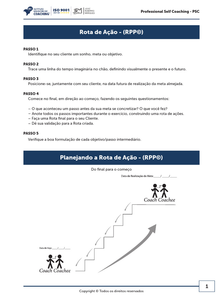 FERRAMENTA - Rota de AÃ Ã o - (RPPÂ©) | PDF | Carreira e Crescimento ...
