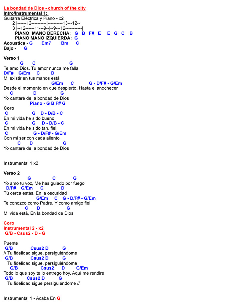 La Bondad De Dios Church Of The City Pdf