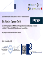Certificado - Ponencia - Luis Albertino Cayuqueo Curriñir