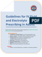 Quick Reference Guideline For IV Fluid and Electrolyte Prescribing in Adults