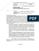 Oficio Resolución Rectoral #210-2022-UNDAC-R