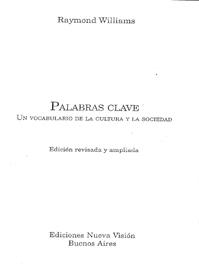 WILLIAMS Palabras Clave PDF
