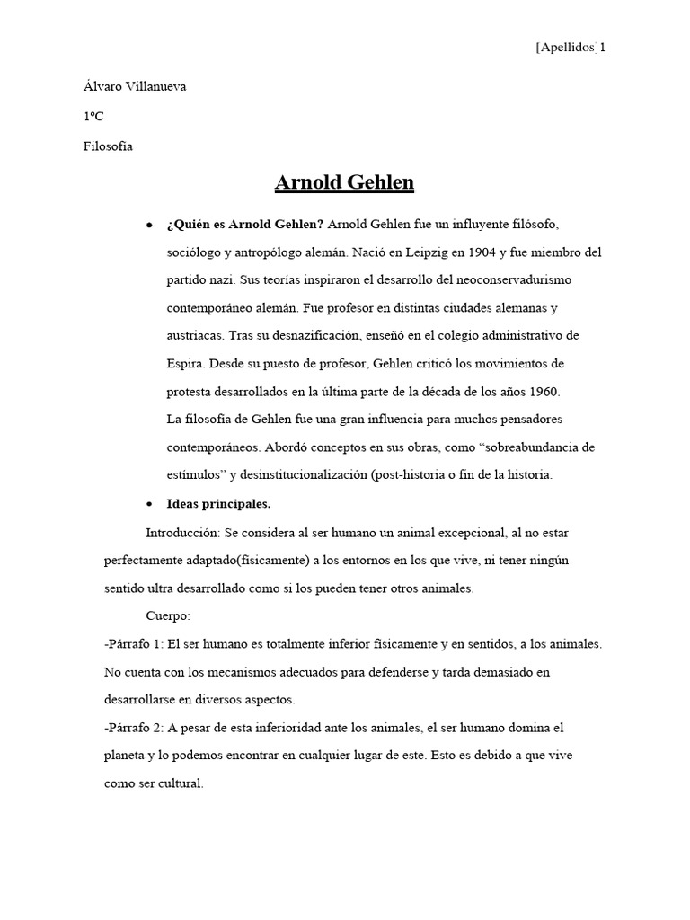 Arnold Gehlen PDF Science